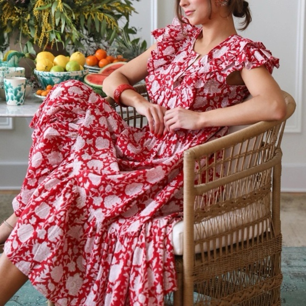 Mille Clementine Dress Red Zinna - Picture 11 of 12
